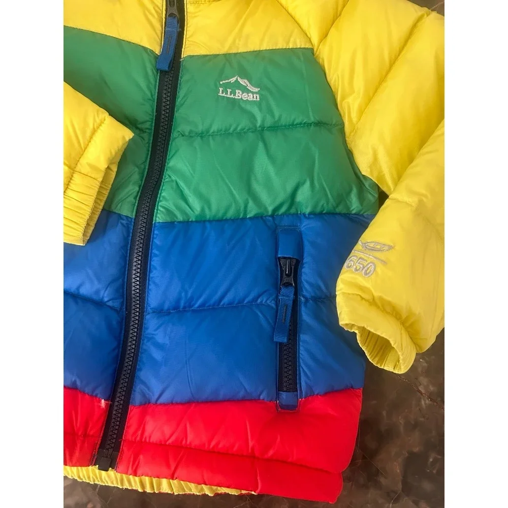 L.L. Bean Toddler Baby Puffer Jacket Primary Colors 12-18 Months Gender Neutral - Picture 2 of 7